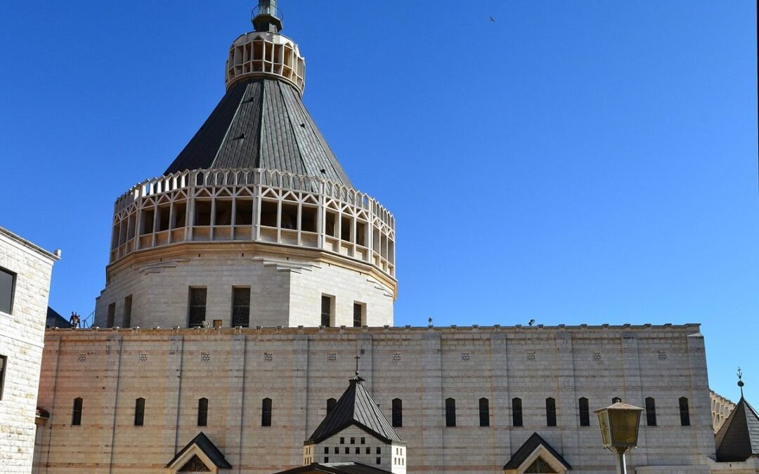 The Basilica of the Annunciation in Nazareth with its tall dome
